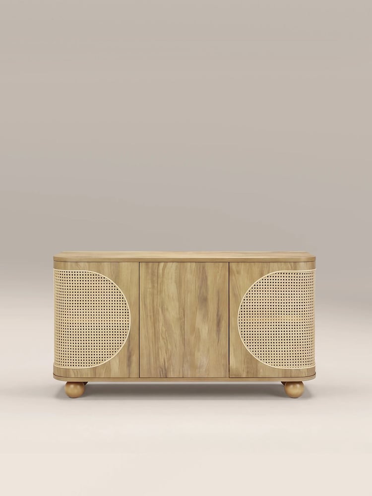 Cult Furniture Oak Effect Una Wooden 3 Door Sideboard - Image 2 of 6 Cult Furniture Oak Effect Una Wooden 3 Door Sideboard - Image 2 of 6