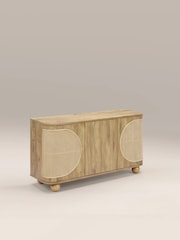 Cult Furniture Oak Effect Una Wooden 3 Door Sideboard - Image 3 of 6