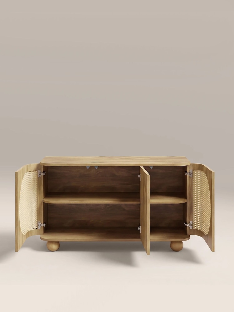 Cult Furniture Oak Effect Una Wooden 3 Door Sideboard - Image 6 of 6 Cult Furniture Oak Effect Una Wooden 3 Door Sideboard - Image 6 of 6