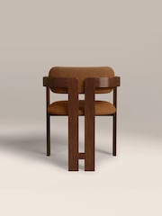Cult Furniture Caramel Brown Hallie Velvet Carver Dining Chair - Image 7 of 8