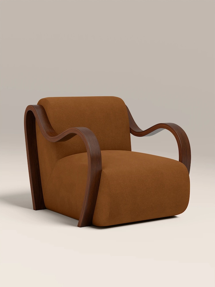 Cult Furniture Caramel Brown Talie Boucle Accent Chair - Image 2 of 8 Cult Furniture Caramel Brown Talie Boucle Accent Chair - Image 2 of 8