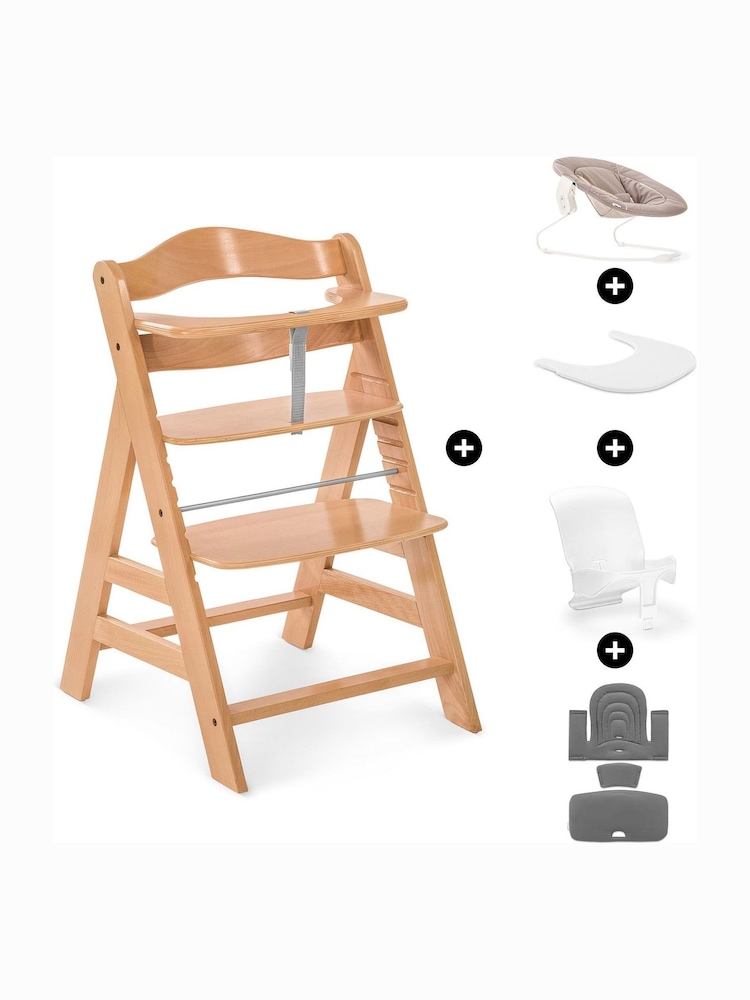 hauck Natural Alpha+ Highchair Economy Bundle - Image 1 of 5 hauck Natural Alpha+ Highchair Economy Bundle - Image 1 of 5