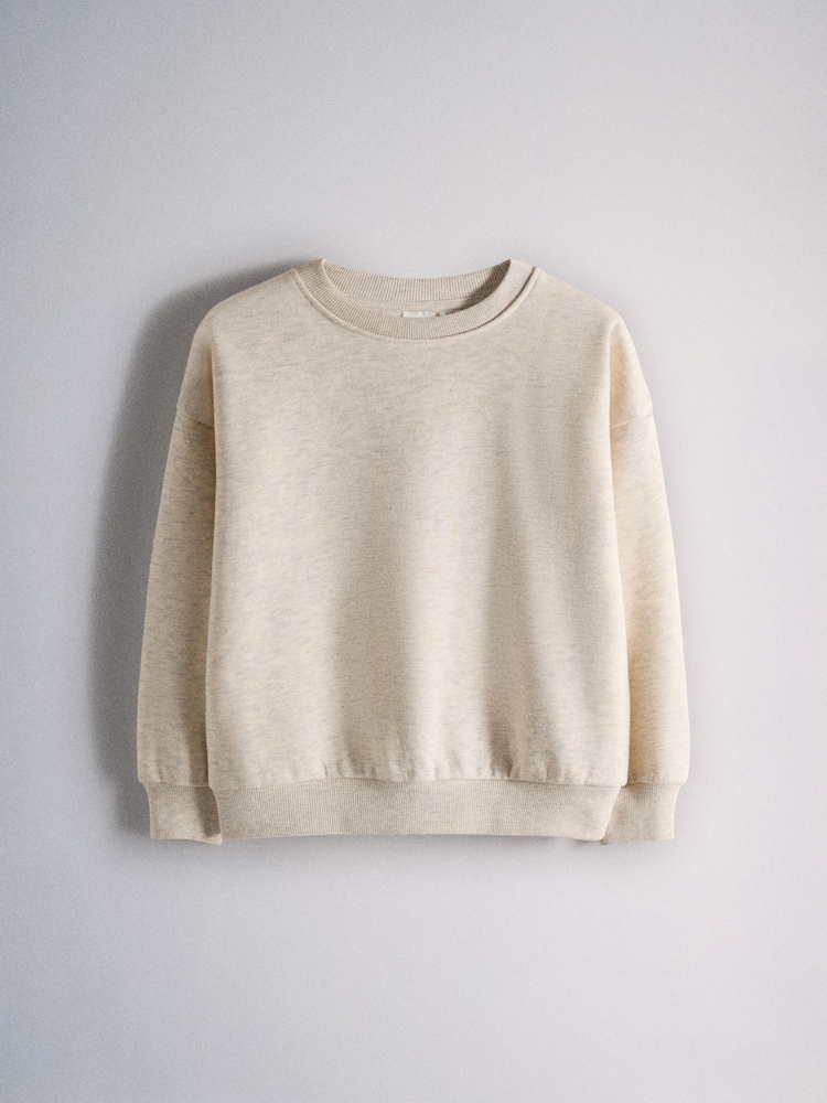 The Set 4 Pack Relaxed Crew Neck Sweatshirts Pink/Cream/Light Brown/Chocolate Brown - Image 2 of 7