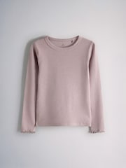 Rose/Violet/MARRON CHOCOLAT - The Set 5 Pack t-shirts côtelés en jersey - Image 3 sur 8