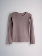 Rose/Violet/MARRON CHOCOLAT - The Set 5 Pack t-shirts côtelés en jersey - Image 4 sur 8