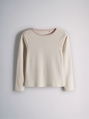 The Set 5 Pack Cotton Jersey Long Sleeve Snuggle Pyjamas Pink/Cream/Ditsy Print/Stripe - Image 5 of 13