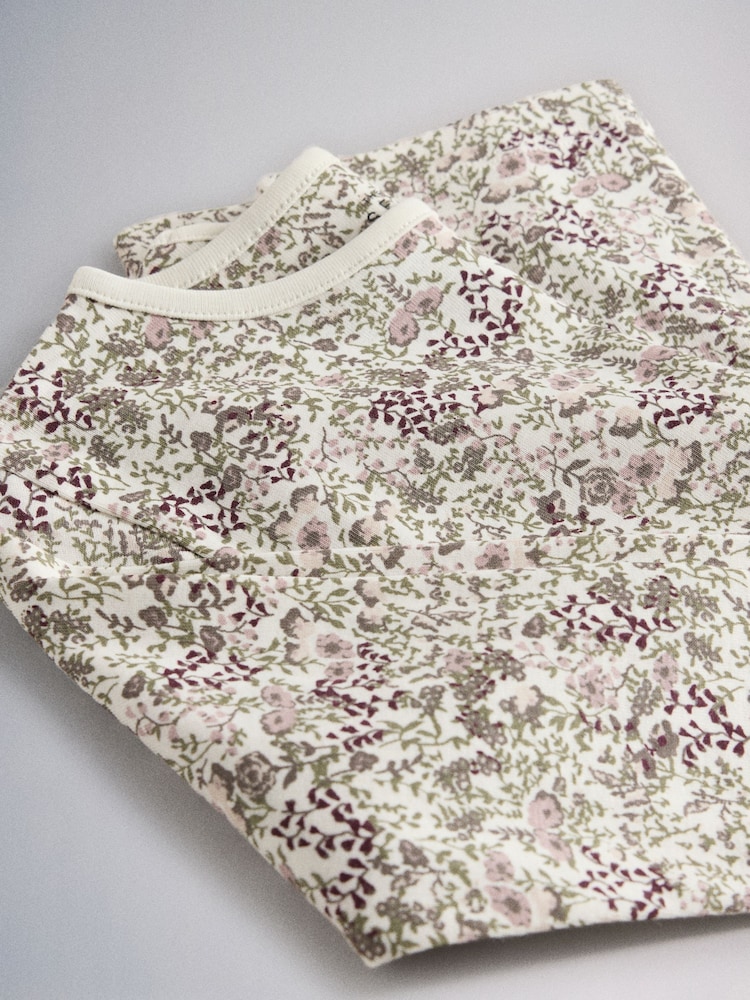 The Set 5 Pack Cotton Jersey Long Sleeve Snuggle Pyjamas Purple/Lilac/Cream/Ditsy Print/Stripe - Image 13 of 13 The Set 5 Pack Cotton Jersey Long Sleeve Snuggle Pyjamas Purple/Lilac/Cream/Ditsy Print/Stripe - Image 13 of 13