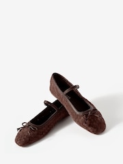 Mint Velvet Light Brown Charley Leather Woven Pumps - Image 3 of 4