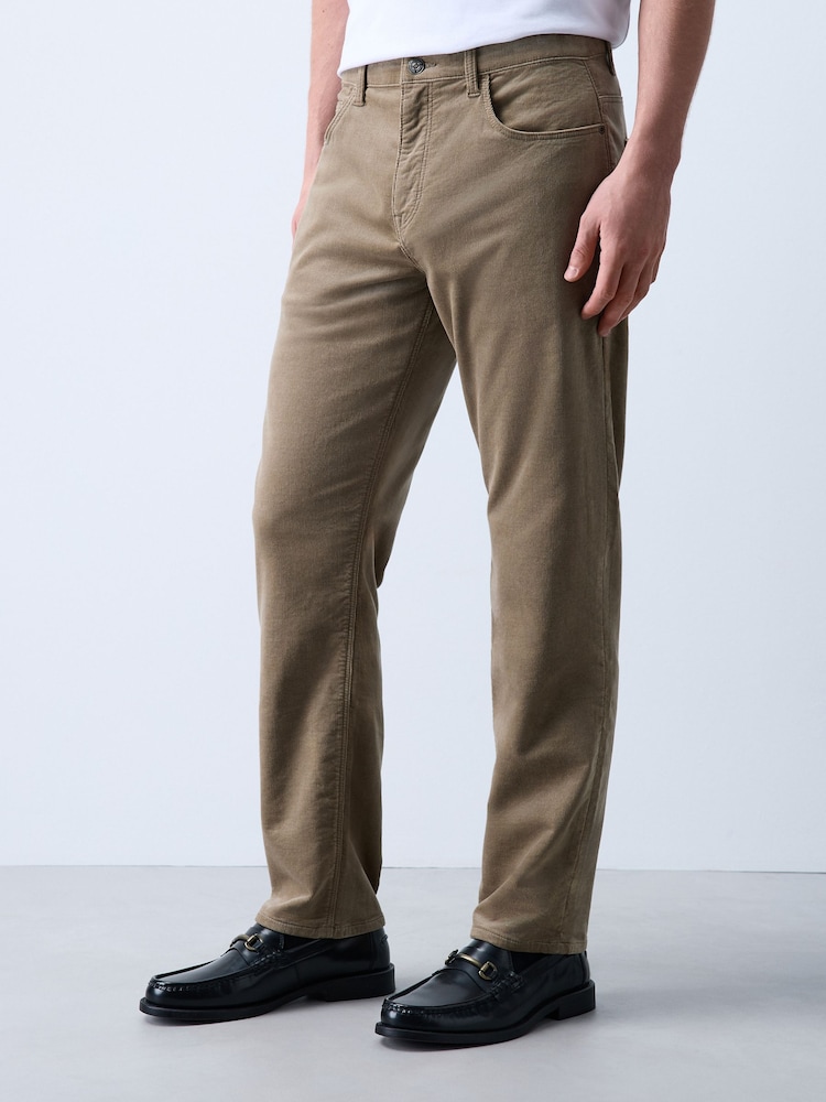 Neutral Slim Fit Motionflex Cord Trousers - Image 1 of 7