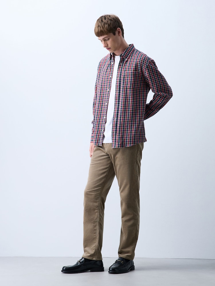 Neutral Slim Fit Motionflex Cord Trousers - Image 2 of 7