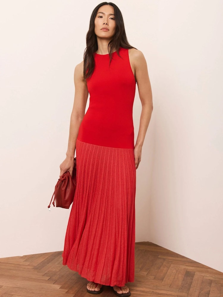 Mint Velvet Knit Pleated Maxi Dress - Bild 1 von 3