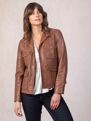 Lakeland Leather Brown Belah Blazer Jacket - Image 1 of 6