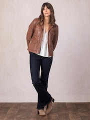 Lakeland Leather Brown Belah Blazer Jacket - Image 3 of 6