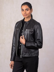 Lakeland Leather Black Forswick Racer Jacket - Image 3 of 6