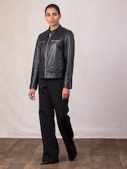 Lakeland Leather Black Forswick Racer Jacket - Image 5 of 6