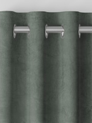 Green Mohair Made to Measure Curtains - Image 7 of 9