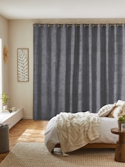 Charcoal Grey Plush Chenille Made to Measure Curtains - Image 2 of 9