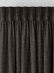 Chocolate Brown Boucle Made to Measure Curtains - Image 5 of 9