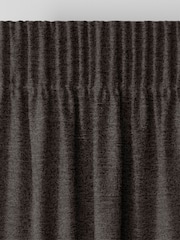 Chocolate Brown Boucle Made to Measure Curtains - Image 6 of 9