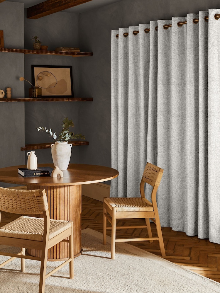 Grey Boucle Made to Measure Curtains - Image 2 of 9
