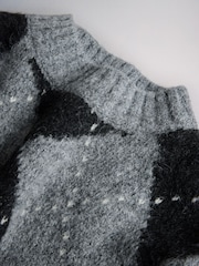 The Set Fluffy Crew Neck Jumper Grey - Image 2 of 3