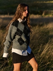 The Set Fluffy Crew Neck Jumper - תמונה 6 מתוך 8