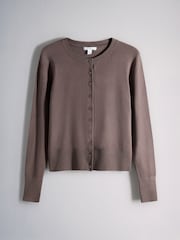 The Set 4 Pack Fine Knit Button Through Cardigans Raven/Grey Sparrow/Purple Quail/Mauve Red - Image 4 of 7