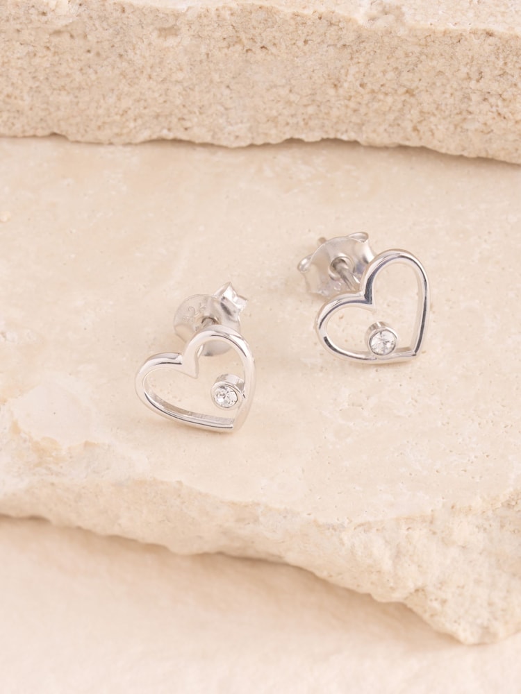 Buy Sterling Silver Heart Stud Earrings from Next Ireland