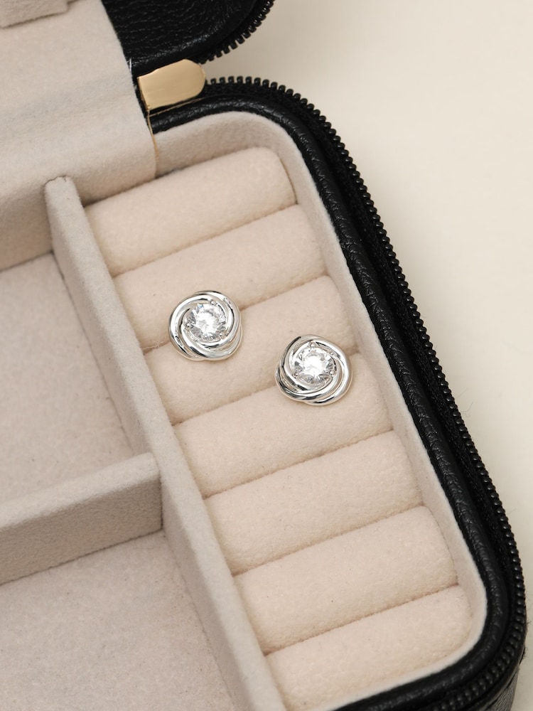 Jon Richard Tone Crystal Knot Earrings - Bild 1 von 1