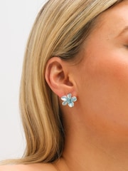 Jon Richard Blue Flower Earrings - Image 3 of 3