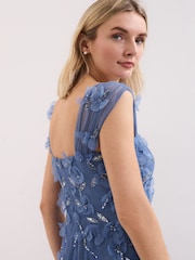 Phase Eight Blue Azera Blue Dress - Image 5 of 7