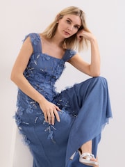 Phase Eight Blue Azera Blue Dress - Image 6 of 7