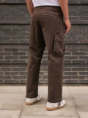 Brown Baggy Fit Cargo Trousers - Image 4 of 11