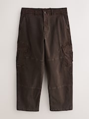 Brown Baggy Fit Cargo Trousers - Image 8 of 11