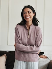 B by Ted Baker Viscose Blend B Knit Quarter Zip Jumper - Image 1 de 6