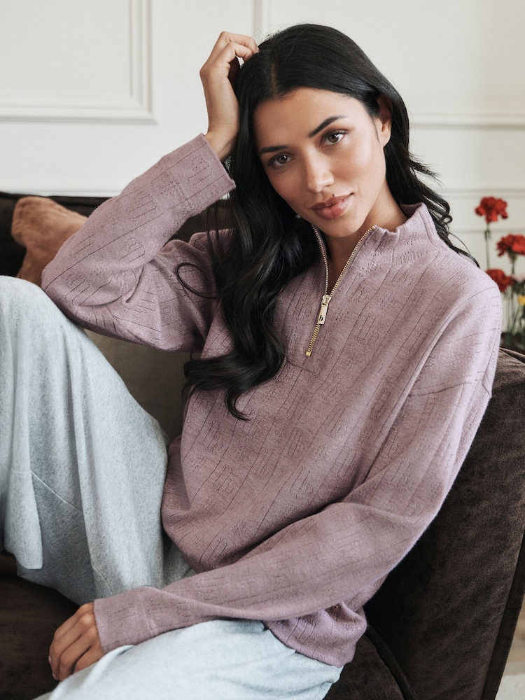 B by Ted Baker Viscose Blend B Knit Quarter Zip Jumper - Image 2 de 6