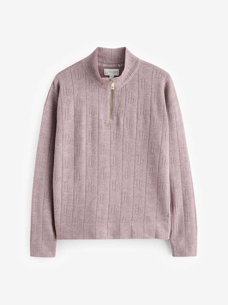B by Ted Baker Viscose Blend B Knit Quarter Zip Jumper - Image 6 de 6