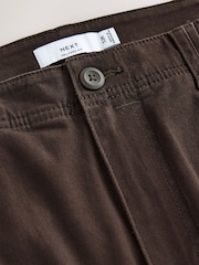 Dark Brown Relaxed Fit Cotton Stretch Cargo Trousers - Image 7 of 10