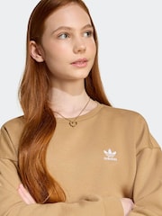 adidas Originals Brown Boyfriend Crew Sweatshirt - Image 4 of 6