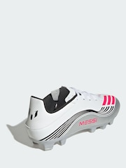 adidas White F50 Messi Club Firm/Multi-Ground Boots - Image 2 of 4