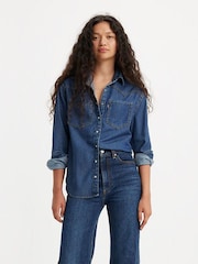 Levi's® Blue Teodora-Western Shirt - Image 1 of 6