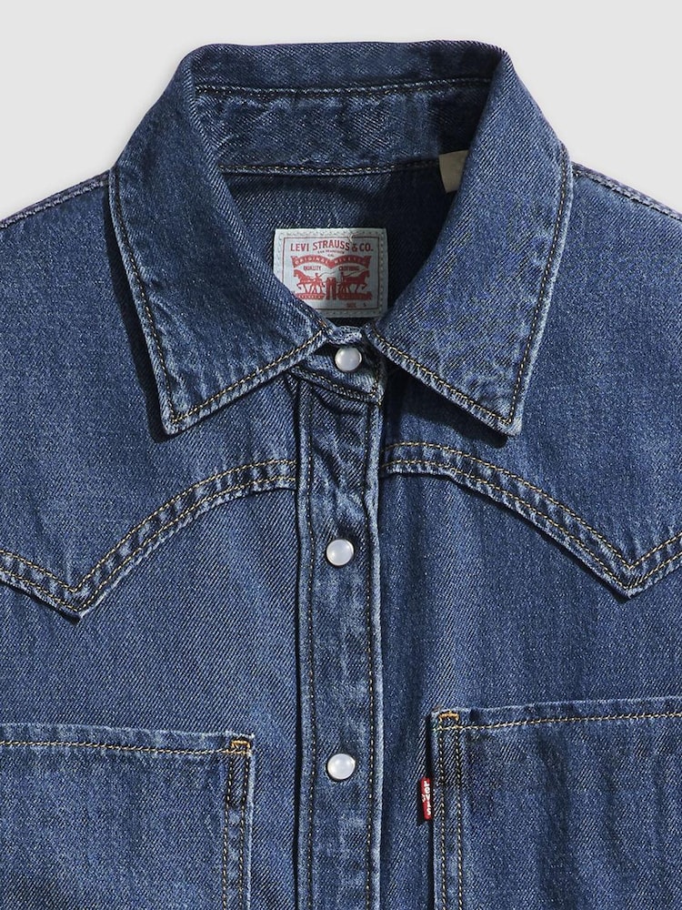 Levi's® Blue Teodora-Western Shirt - Image 6 of 6