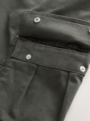 Green Relaxed Fit Stretch Utility Cargo Trousers - Image 9 of 10