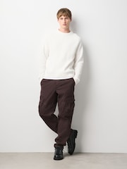 Violet închis - Pantaloni cargo elastici utilitari - Imaginea 2 din 5