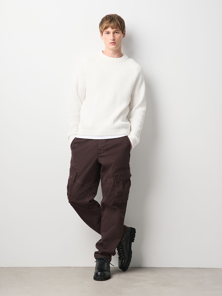 Violet închis - Pantaloni cargo elastici utilitari - Imaginea 2 din 5