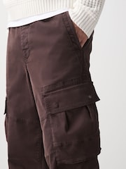 Violet închis - Pantaloni cargo elastici utilitari - Imaginea 4 din 5