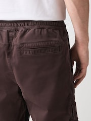Violet închis - Pantaloni cargo elastici utilitari - Imaginea 5 din 5