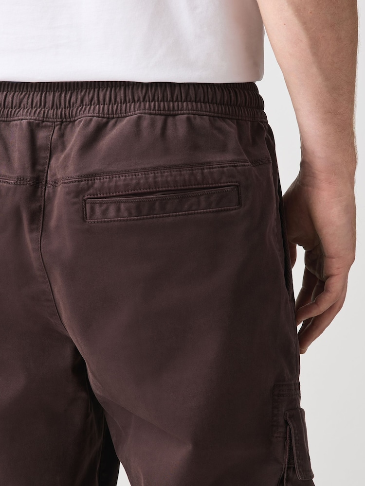 Violet închis - Pantaloni cargo elastici utilitari - Imaginea 5 din 5