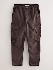 Dark Purple Relaxed Fit Stretch Utility Cargo Trousers - Image 6 of 10