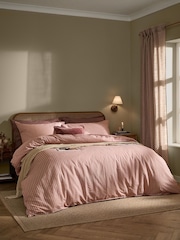 Yard Maple Marlow Dual Tone Stripe Duvet Cover and Pillowcase Set - Image 3 of 4
